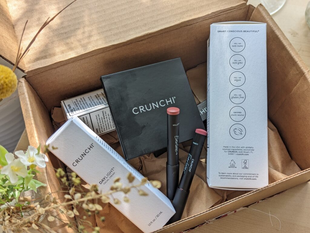 A Shipping Box with Beauty Products From Crunchi